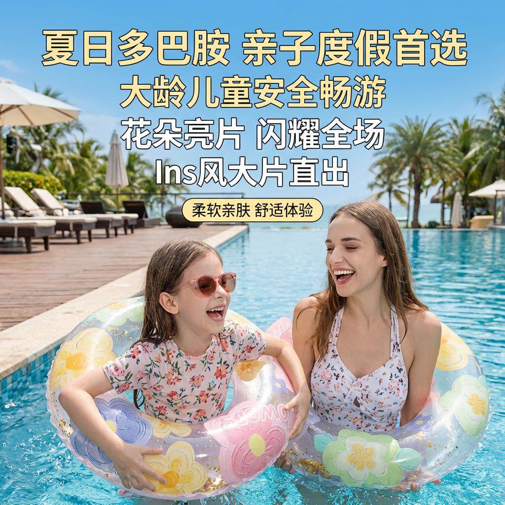 儿童游泳圈8到12岁腋下圈充气款大浮力成人安全加厚加大便携泳圈