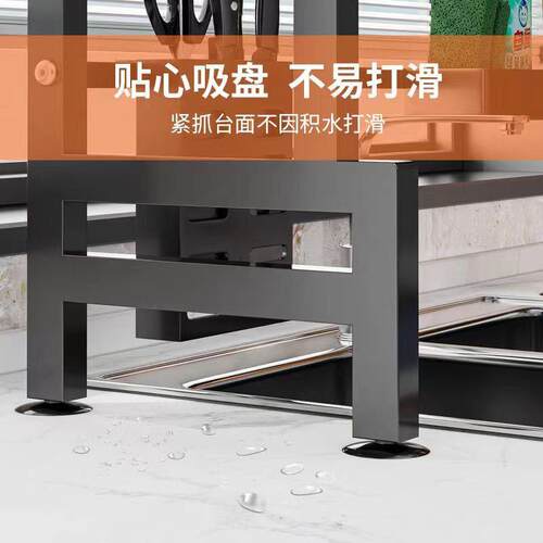 厨房水槽置物架台面碗碟水池碗柜带柜门防尘放碗盘调料收纳沥水架