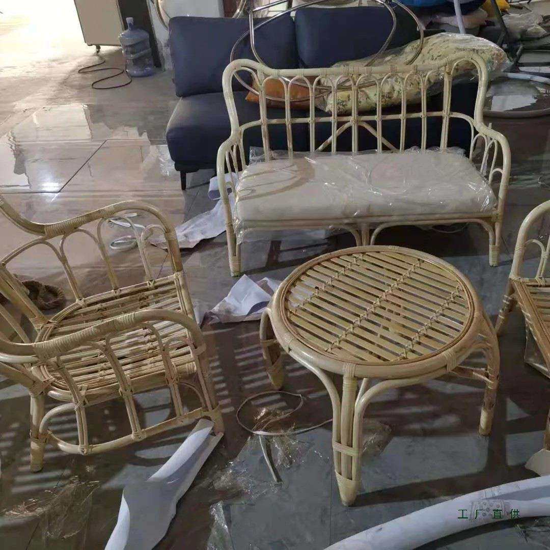 藤发天然真藤婚庆用品藤编庭沙沙院闲发组985合客厅单人休民宿藤