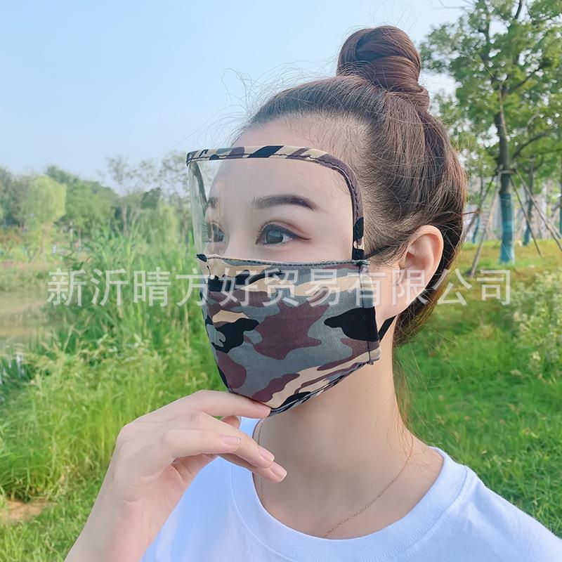 成人户外骑行护目镜一体式镜片可拆卸可水洗口罩防尘厨房防油烟
