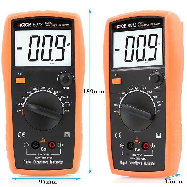 电容表VC6013电容电感万用表VC6243电工专用数字数显式手持多用表