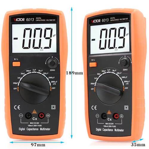 电容表VC6013电容电感万用表VC6243电工专用数字数显式手持多用表