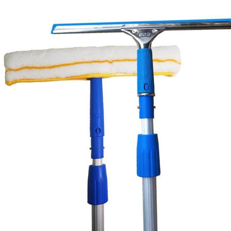 玻璃清洁伸缩杆加长杆刷高层外墙双面擦刮水器家用地板胶条工具