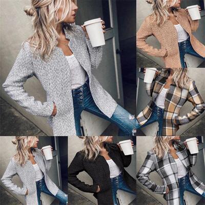 Women's Plush Coat  Soft Fleece Outerwear  Long Sleeve