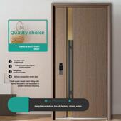 家用木纹入口门禁豪华社区室内高级婆婆入口门禁安全智能定制防盗