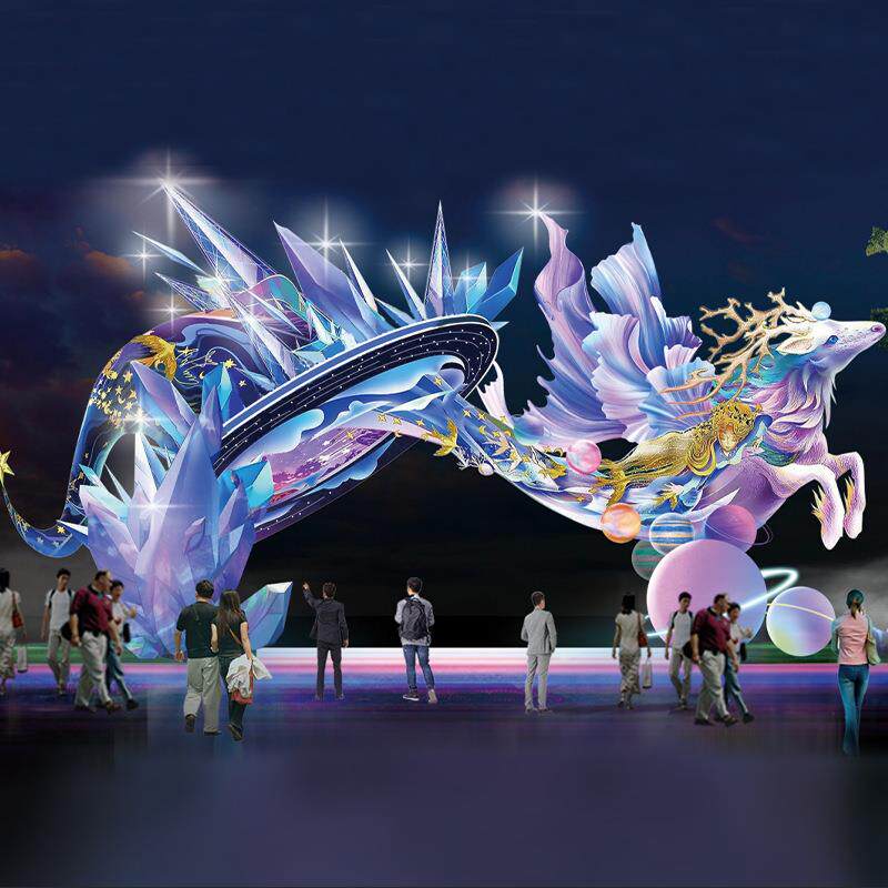 大型户外花灯梦幻花灯彩灯现代花灯节日户外亮化制作