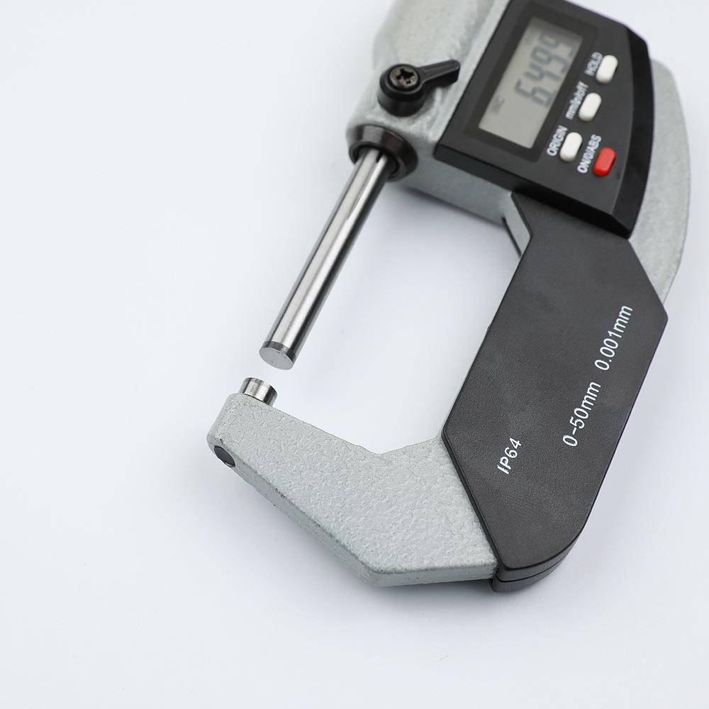 IP64数显外径千分尺0-50mm 0.001测厚仪分厘卡电子螺旋测微器
