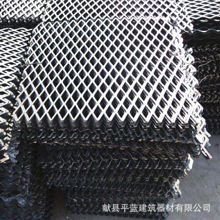 建筑钢芭网工地脚手架钢笆网片菱形孔包边脚踏网保质量