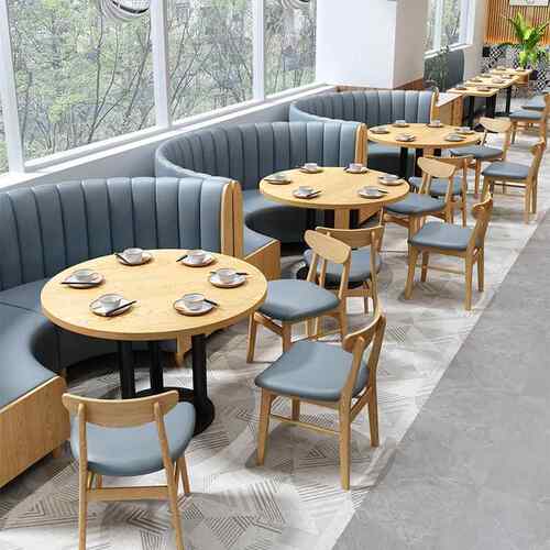 简约休闲西餐咖啡厅卡座沙发商用餐饮小吃快餐汉堡奶茶店桌椅组合