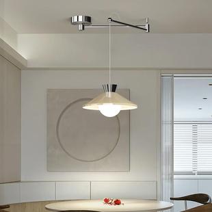 全谱护眼奶油摇臂餐光厅吊灯餐桌吧台包豪饭厅高级风453感可移斯