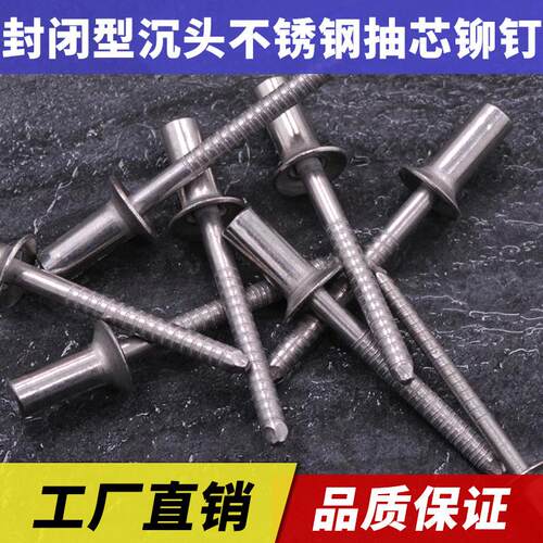 封闭型沉头不锈钢抽芯铆钉封闭拉铆钉防水拉铆钉盲拉铆钉工厂直销