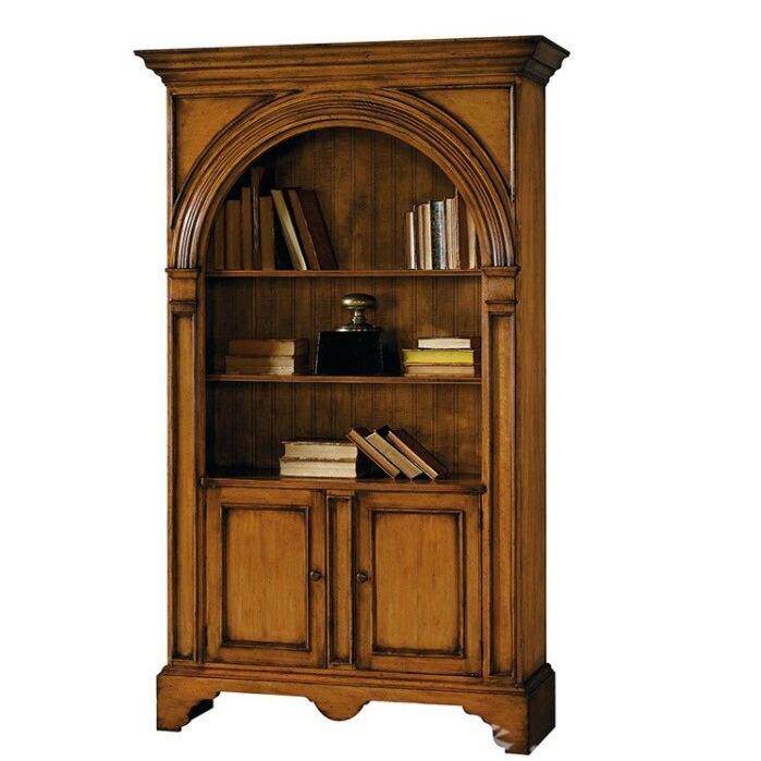法式乡村复古实木书柜拱形书柜餐边柜 门厅柜欧式美式储物柜