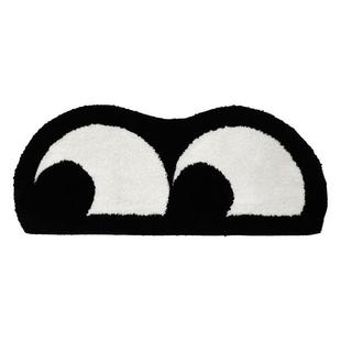 地猫植感撸吊篮tufting绒少女客厅地毯床边斜眼卡通垫可爱卧室