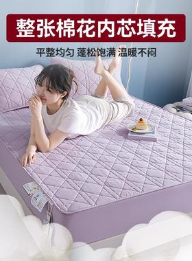 2025新全夹棉加厚床棉款笠单件纯棉罩床75514床套单人枕三件套