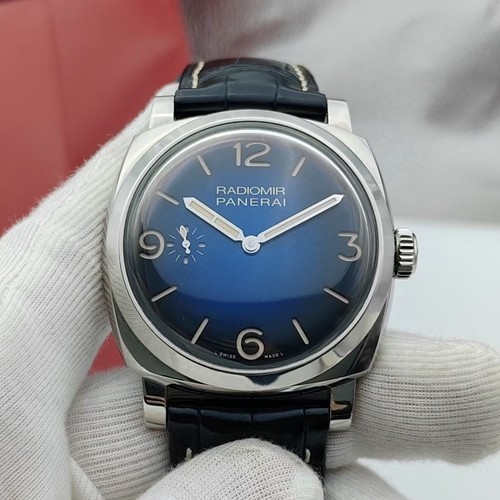 98新沛纳海PAM00932烟熏渐变蓝手动机械男士手表47mm正品二手