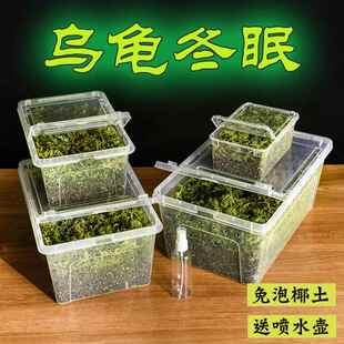 小乌龟过冬窝冬眠用品装备恒温沙土苔藓保暖冬天保温箱乌龟冬眠箱
