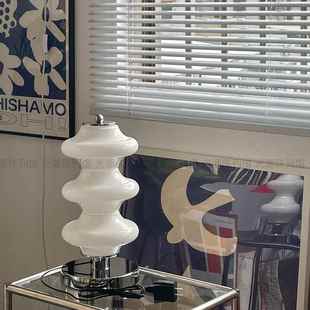 正品 edens波浪台灯北欧卧室灯客i厅设0计床头柜照明 197s丹麦Evgh