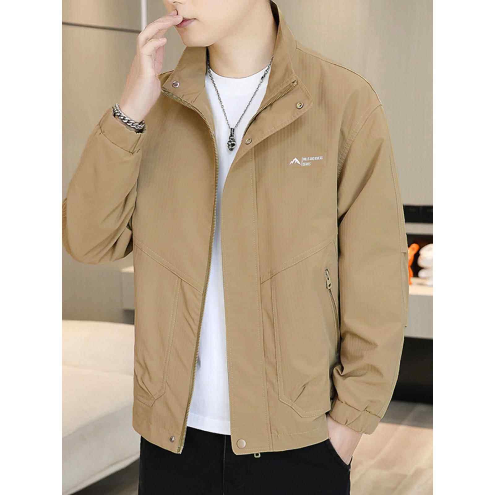 高端男士外套2025秋冬新款韩版休闲百搭夹克高级感商务茄克衫高端