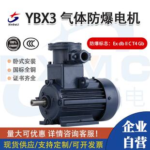 CT4气体防爆电机氢气YBX3新大力隔爆型三相异步马达全铜国标卧式