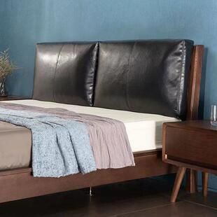 北欧床头板软包榻榻米无床头靠垫双人实木床大靠背靠枕可拆洗真皮