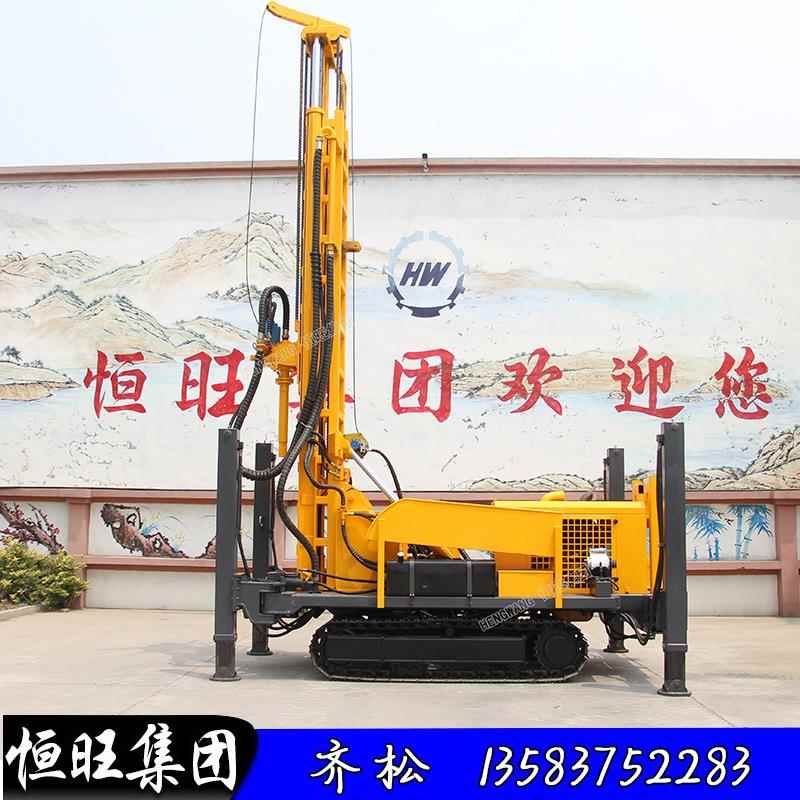 500米履带气动打井机恒旺履带气动打井机打井设备钻井机水井钻机