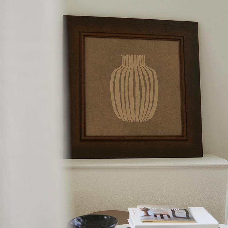 瓶安 法式南洋中古风复古艺术客厅装饰画餐厅玄关斗柜花瓶挂画