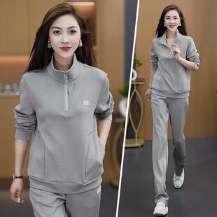 时尚运动装套装女士2026新款春秋显瘦长袖卫衣一整套搭配休闲服