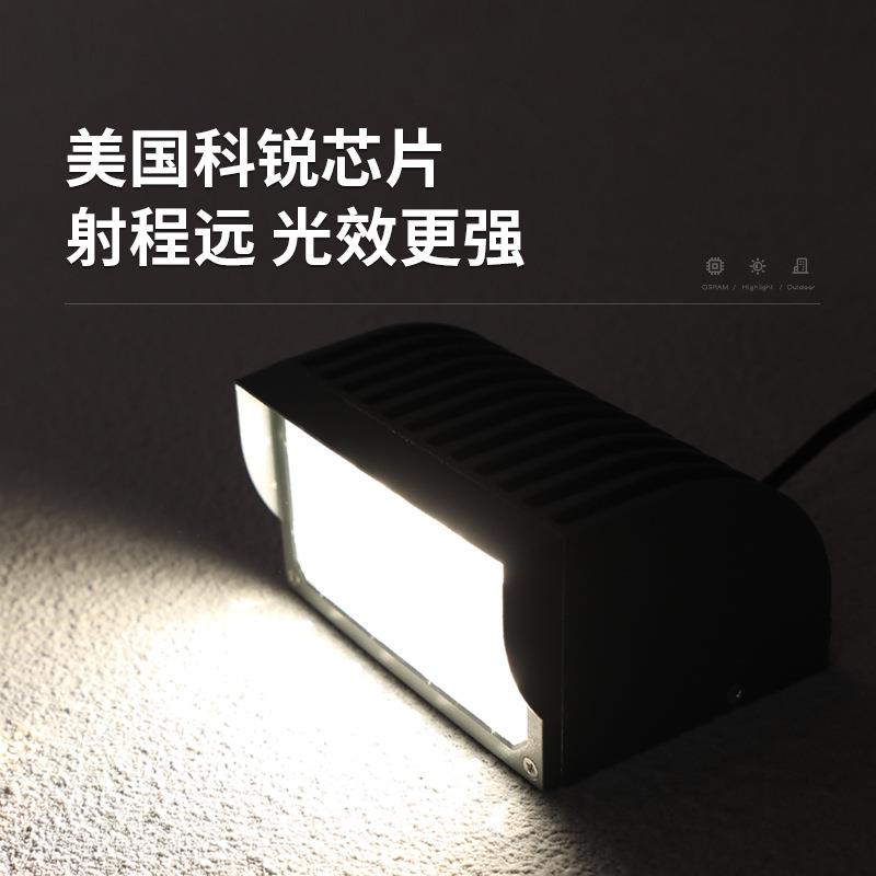 聚光灯户外防水洗墙射灯酒店工程亮化外墙照明led一束光灯远程
