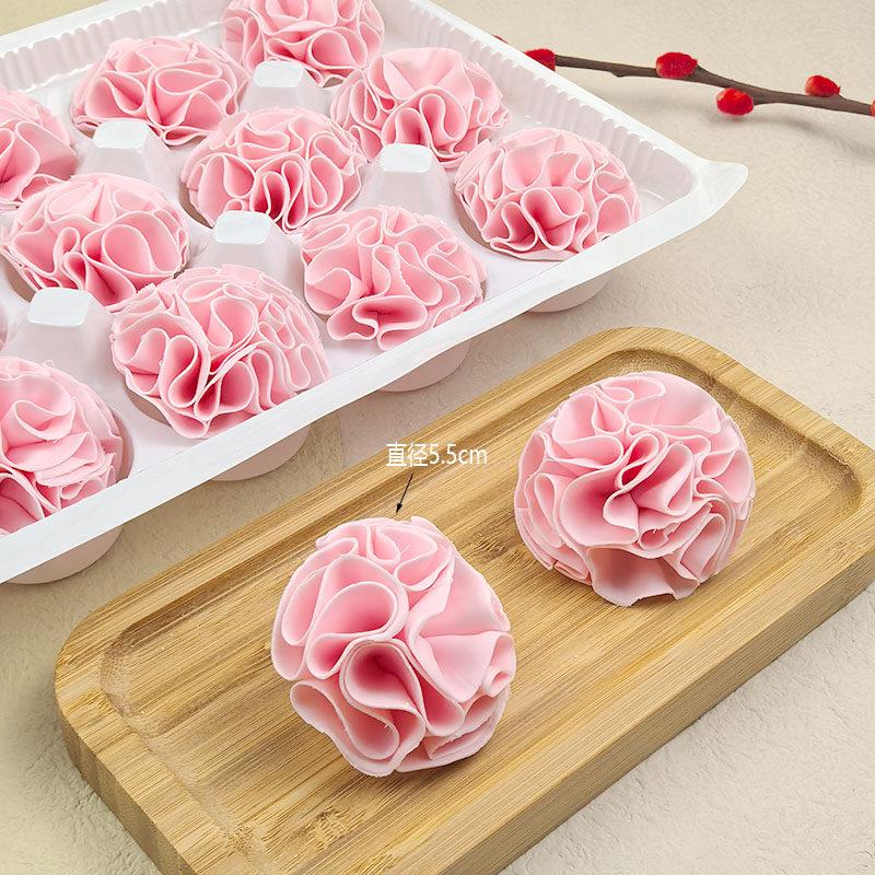 38女神节蛋糕装饰翻糖康乃馨粉色妈妈母亲节巧克力可食用插件摆件