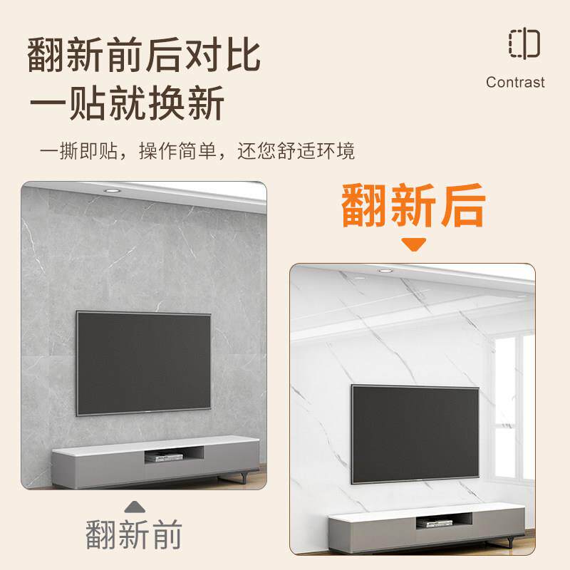 纸厨房油贴纸2025新款灶台耐防火高墙自粘防大理DLS006石台面贴膜