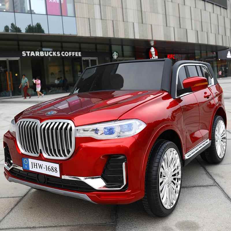 高档超儿童电动车小四轮汽车遥控大玩具充电可坐人摇孩摆宝宝童车