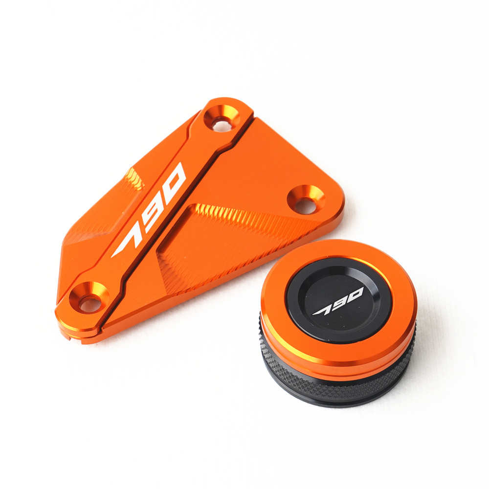 适用 DUKE790 ADV790 18-22款改装铝合金前后泵盖油壶盖罩配件