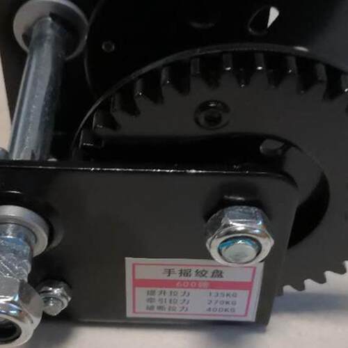 厂家手摇自锁绞盘 黑色镀锌小型家用吊机便携式工具绞车绞盘