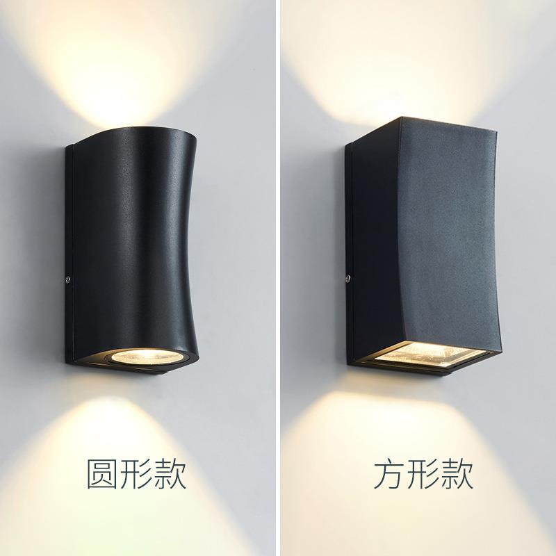 LED户外双头壁灯上下照防水外墙灯楼梯阳台庭院灯时尚过道照射灯