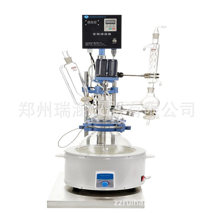 小型单层玻璃反应釜实验室电加热3L5L厂家微波