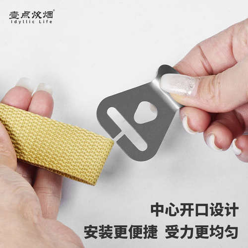 新款天幕撑杆固定扣帐篷配件加厚不锈钢三角片风绳扣易安装牛角扣