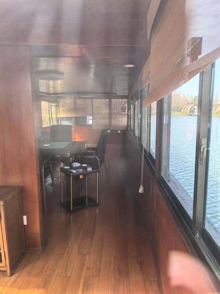 二手船舶设备玻璃钢旅游观光船壳一条