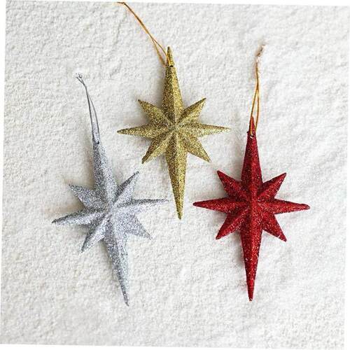 圣诞Christmas tree decorations Explosion Star Octagonal Star