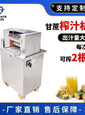 厂家直销商用甘蔗榨汁机器不锈钢全自动电动商用甘蔗机立式台式