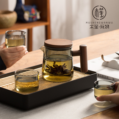 耐高温玻璃泡茶壶家用茶水分离新款煮茶壶办公室花茶过滤冲茶器