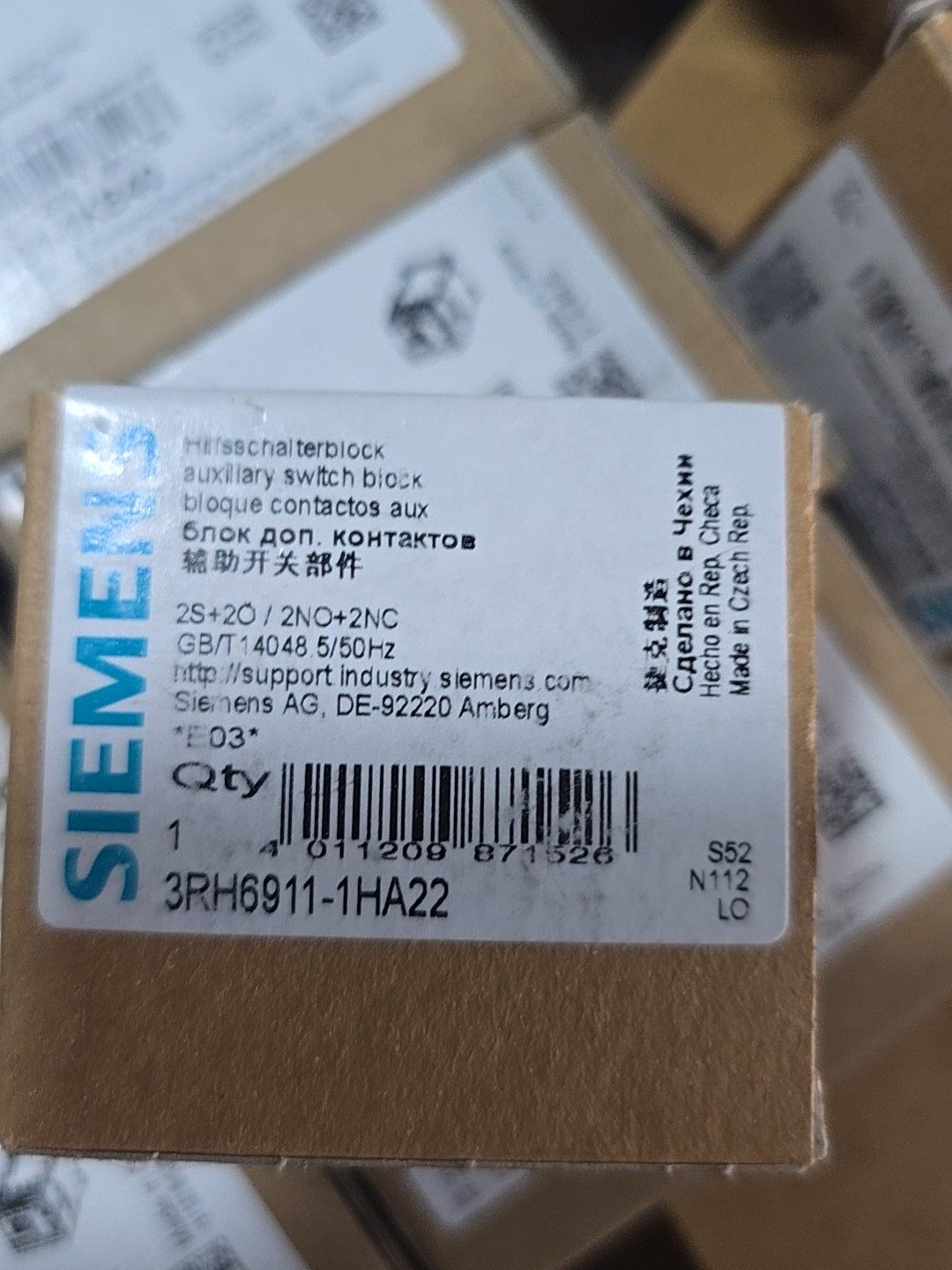 3RH6911-1HA22西门子辅助开关全新原装正品  不包