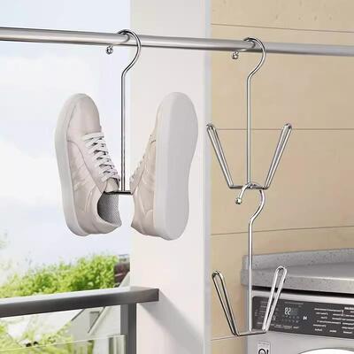 Stainless Steel Shoe Drying Rack for Balcony Window, Windpro