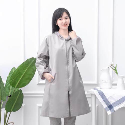 正品长款围裙家用厨房袖女水大人长罩衣定制印字服工作男韩时尚防