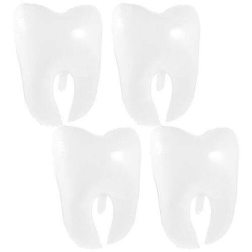 4pcs Shaped Balloons Tooth Inflatable Balloons Birthday