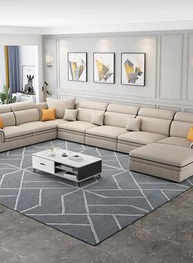 北欧2025年新款现代简约轻奢科技布沙发客厅大小户型布艺贵妃家俱