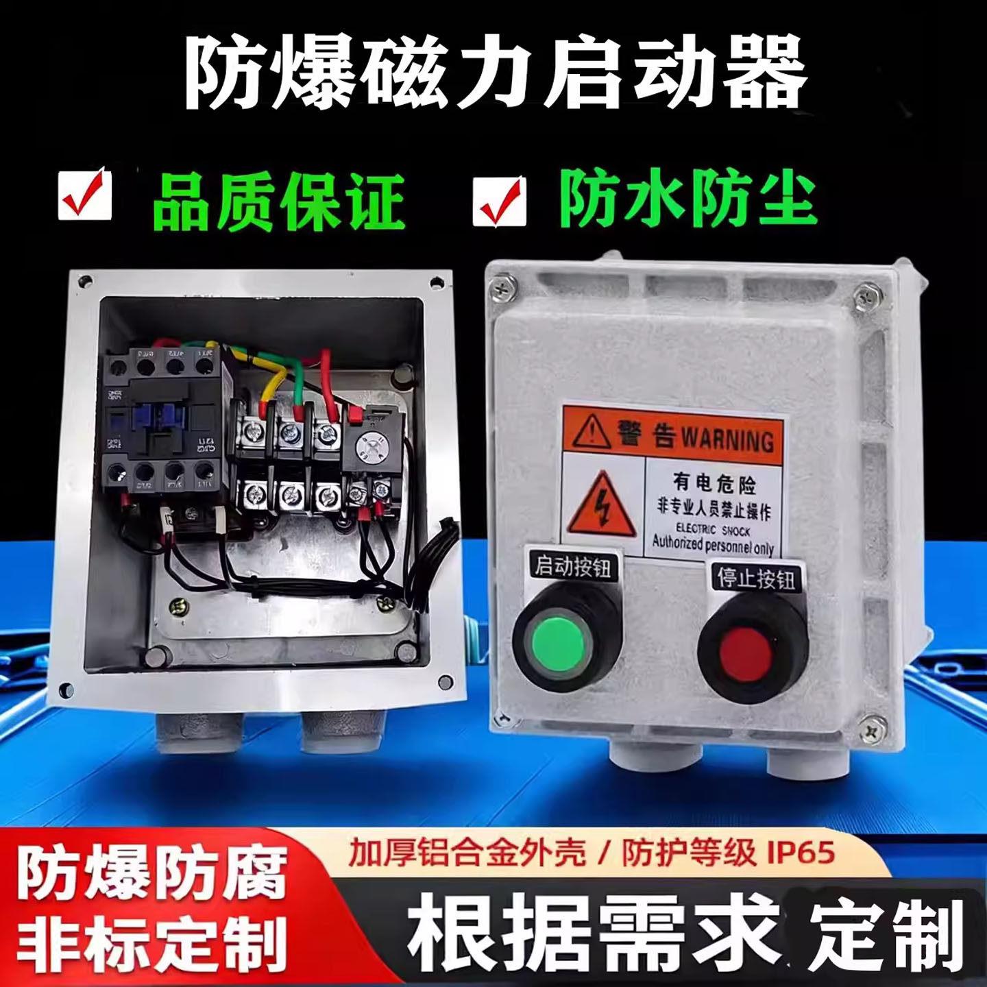 防爆磁力启动器配电箱三相380V水泵风机控制箱220V电机开关起动器