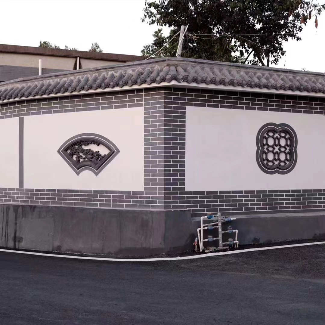 扇形古建窗花围墙方形水泥花窗仿古镂空水泥花窗扇形梅兰竹菊窗花