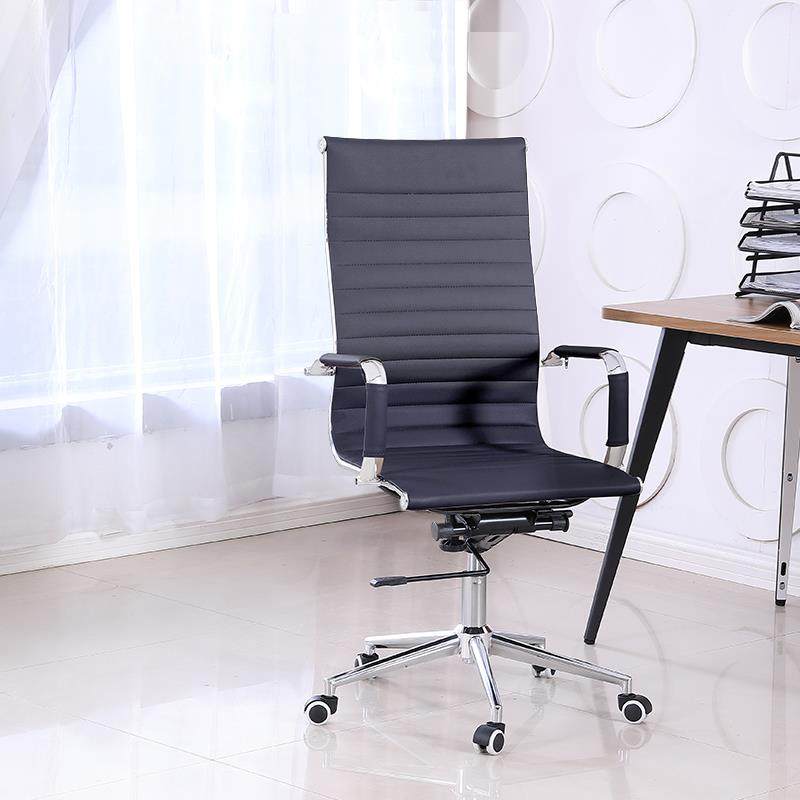 电脑椅皮质家用办公椅升降转椅职员会议弓形椅学生座椅简约高背椅