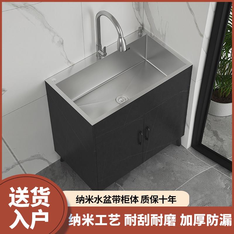 简易整体橱柜不锈钢洗碗池厨房洗菜盆具一体柜单双水槽家用落地洗