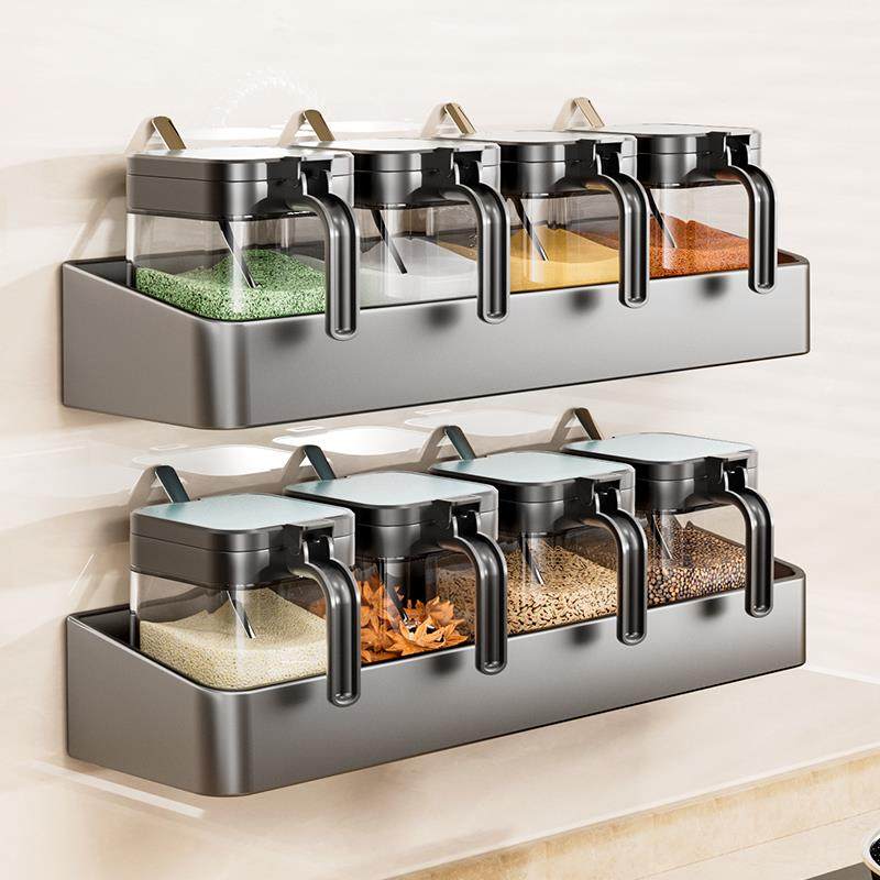 佐料调料盒置物架组合套装调味罐瓶收纳架家用厨房墙壁挂盐罐密封,厨房/烹饪用具,调味瓶罐/调料研磨器,淘宝优惠券,粉丝福利购,淘宝优惠卷